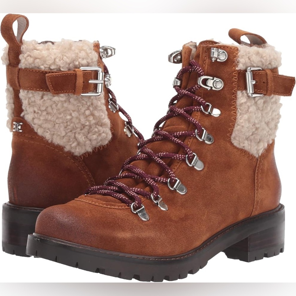 Boots Sam Edelman Tenlee Suede Shearling Hiker Boots Size 10M